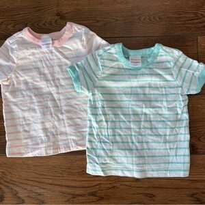 Pair of Hanna Andersson Striped Short Sleeve Tees 18-24 months